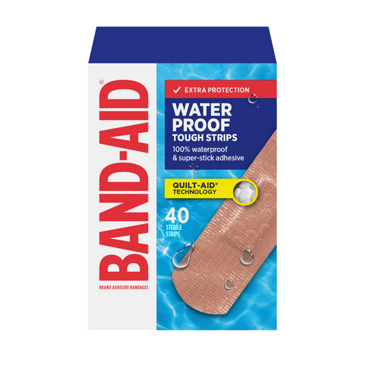 BAND-AID Waterproof Tough Strips 40 Sterile Strips