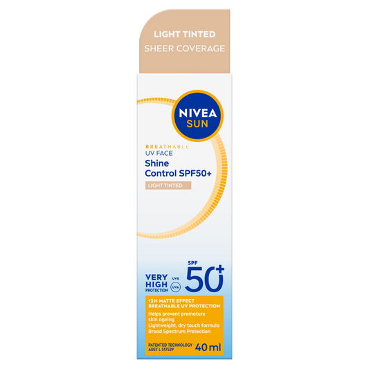 NIVEA SUN UV Face Shine Control SPF50+Light Tinted 40mL