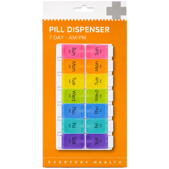 Pill Dispenser 7 Day - Am/pm - Colour - Bemed