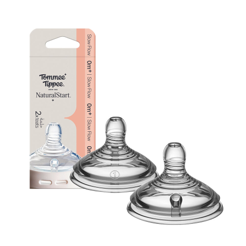 Tommee Tippee Natural Start Wide Latch Flex & Stretch Teats in Slow Flow 2 Pack