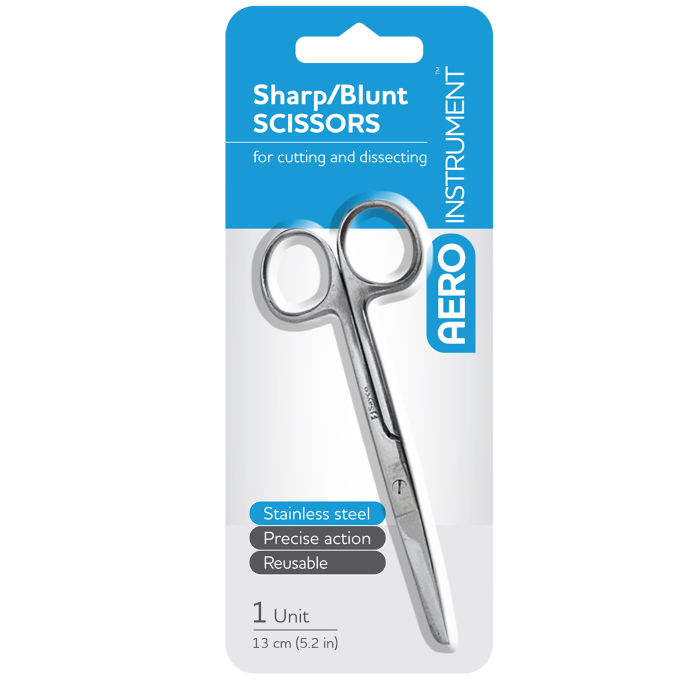 Aero Stainless Steel Sharp/blunt Scissors 13cm