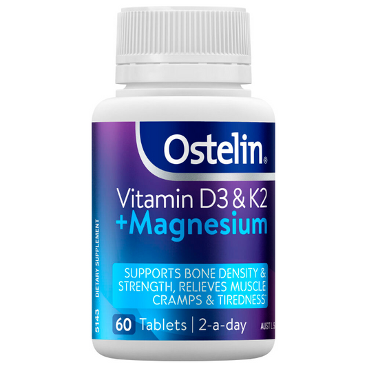 Ostelin Vitamin D3 & K2 + Magnesium 60 Tablets