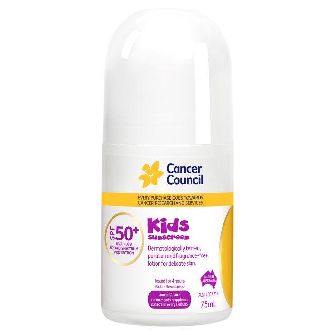 Cancer Council Kids Sunscreen Roll-On SPF 50+ 75mL