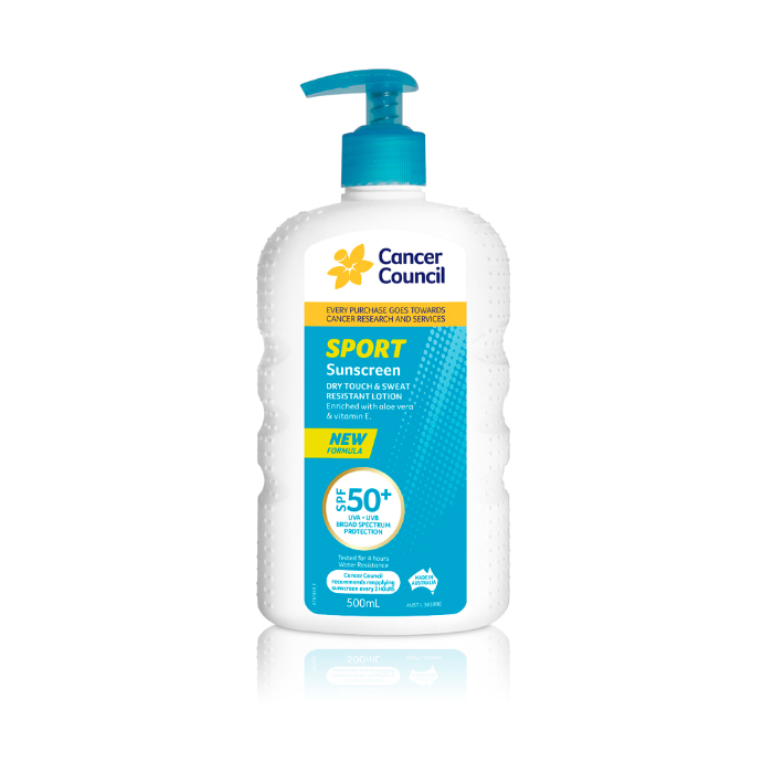 Cancer Council Sport Suncreen Dry Touch & Sweat Resistant Lotion SPF 50+ 500mL