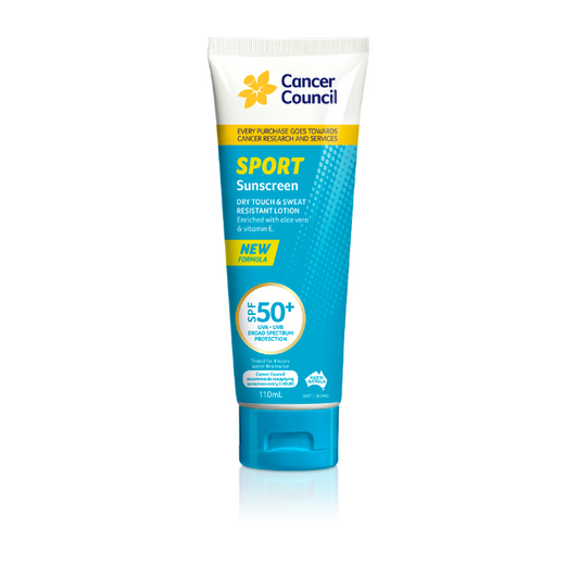 Cancer Council Sport Suncreen Dry Touch & Sweat Resistant Lotion SPF 50+ 110mL