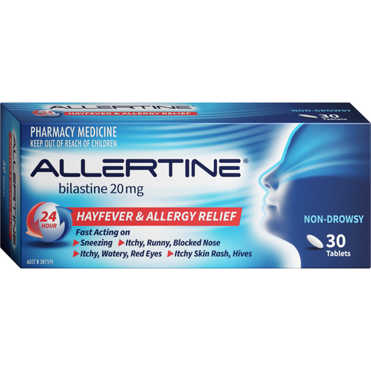 ALLERTINE Bilastine 20mg 30 Tablets