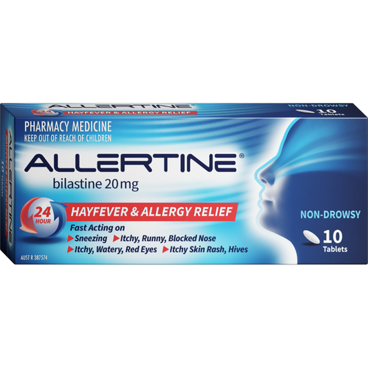 ALLERTINE Bilastine 20mg 10 Tablets