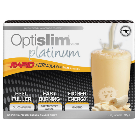 OPTISLIM VLCD Platinum Shake Creamy Banana Flavour 21 x 25g