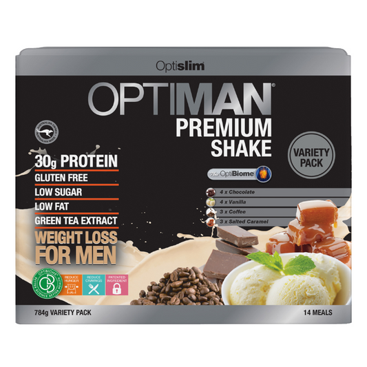 OPTISLIM OptiMan Premium Shake Variety Pack 14 x 56g
