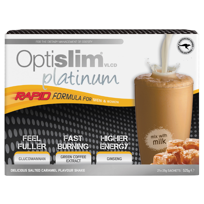 OPTISLIM VLCD Platinum Shake Salted Caramel Flavour 21 x 25g