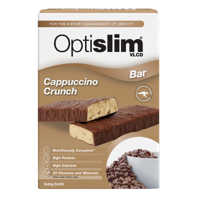 OPTISLIM VLCD Cappuccino Crunch Bar 5 x 60g