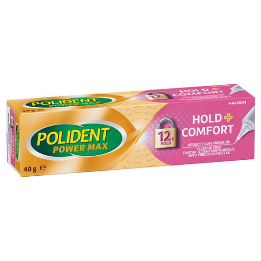 Polident Power Max Hold + Comfort Partial & Denture Adhesive 40g