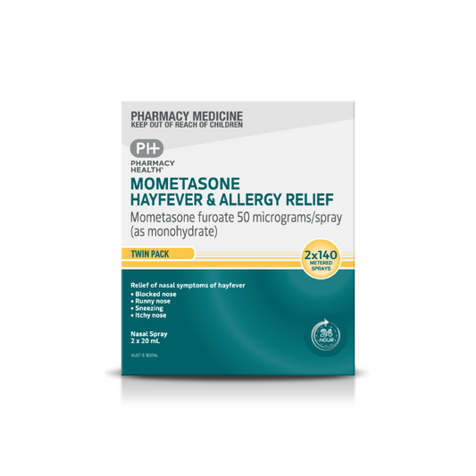 PHARMACY HEALTH Mometsone Allergy Relief Spray 140 Twin 2 Pack