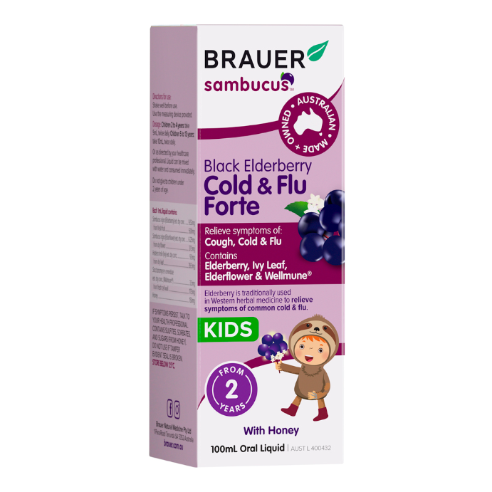 Brauer Sambucus Cold & Flu Forte For Kids 100mL