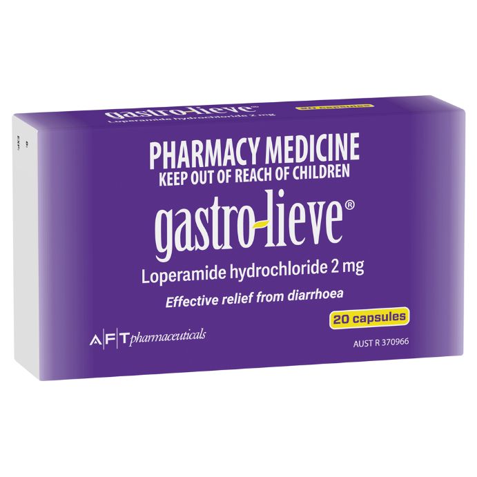 GASTRO-LIEVE Loperamide Hydrochloride 2mg 20 Capsules