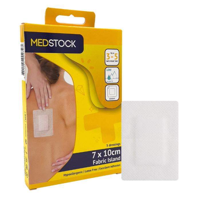 Medstock Fabric Island 7cm x 10cm 5 Pack
