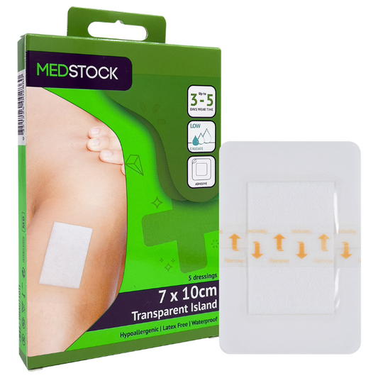 Medstock Transparent Film Island 7cm x 10cm 5 Pack