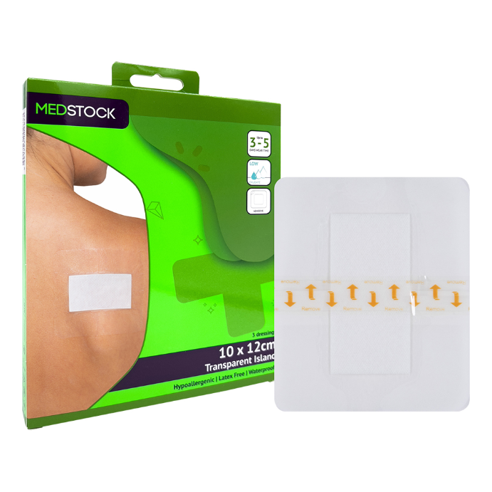 Medstock Transparent Island 10cm x 12cm 3 Pack