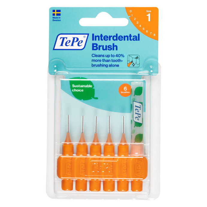 TEPE Interdental Brush 0.45mm Orange 6 Pack