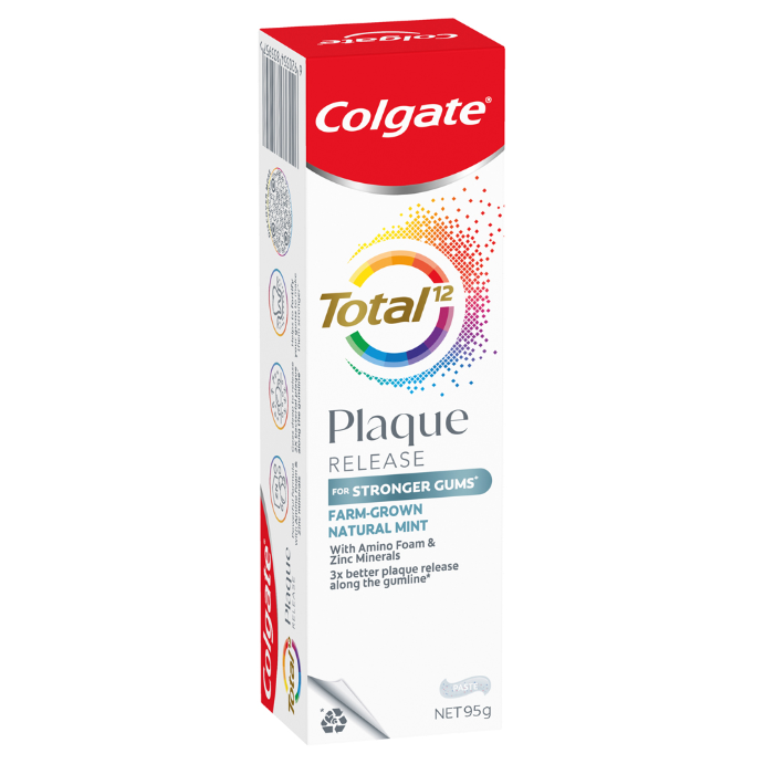 Colgate Total Plaque Release Toothpaste Farm-Grown Natural Mint 95g