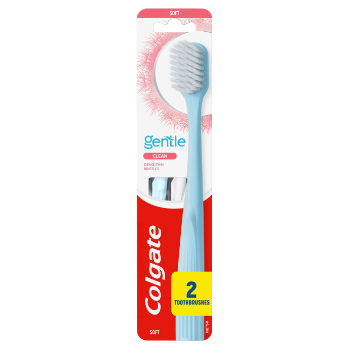 Colgate Gentle Clean Manual Toothbrush Soft Bristles 2 Pack