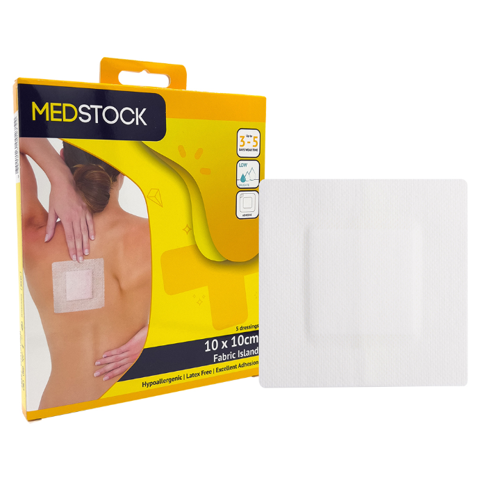 Medstock Fabric Island 10cm x 10cm 5 Pack