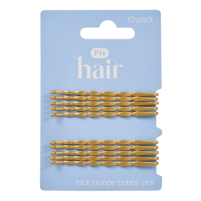Pharmacy Health Bobby Pins Thick Blonde 10 Pack