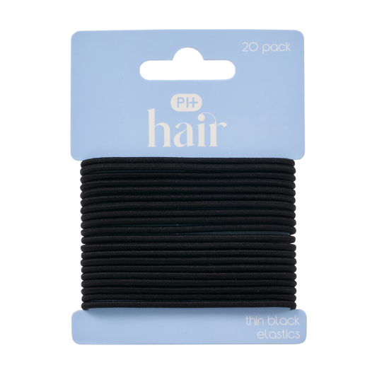 Pharmacy Health Elastics Thin Black 20 Pack