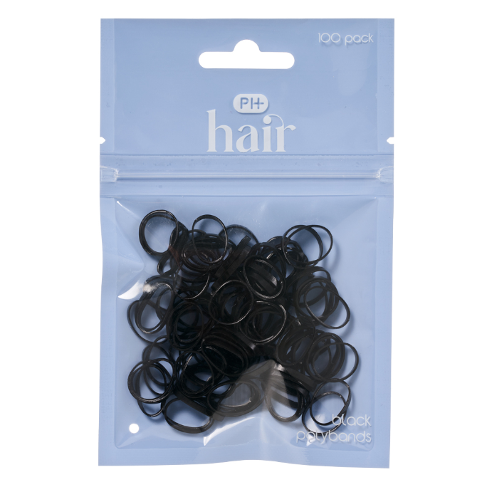 Pharmacy Health Polybands Black 100 Pack