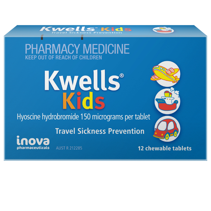 KWELLS Kids Travel Sickness Prevention 12 Tablets