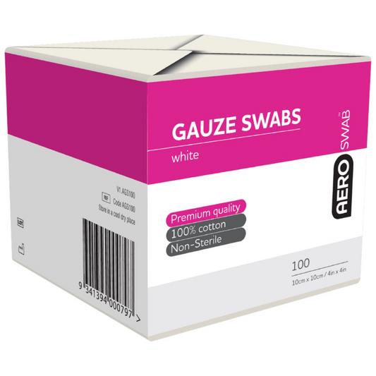 AERO Swab White 10cm x 10cm 100 Pack