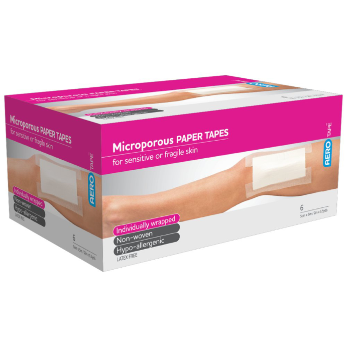 AERO Tape Microporous Paper Tape 5cm x 5m 1 Roll