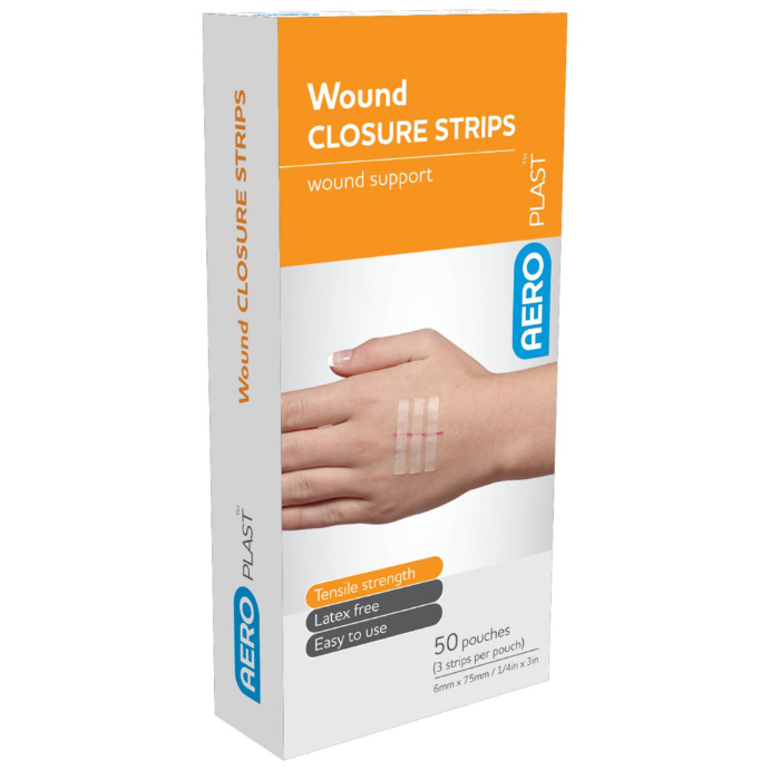 AERO Wound Closure Strips 75mm x 6mm 3 Pack