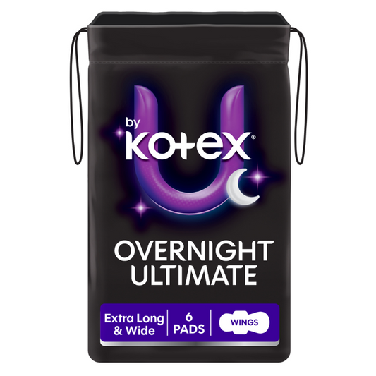 U By Kotex Overnight Extra Long with Wings 6 Pack