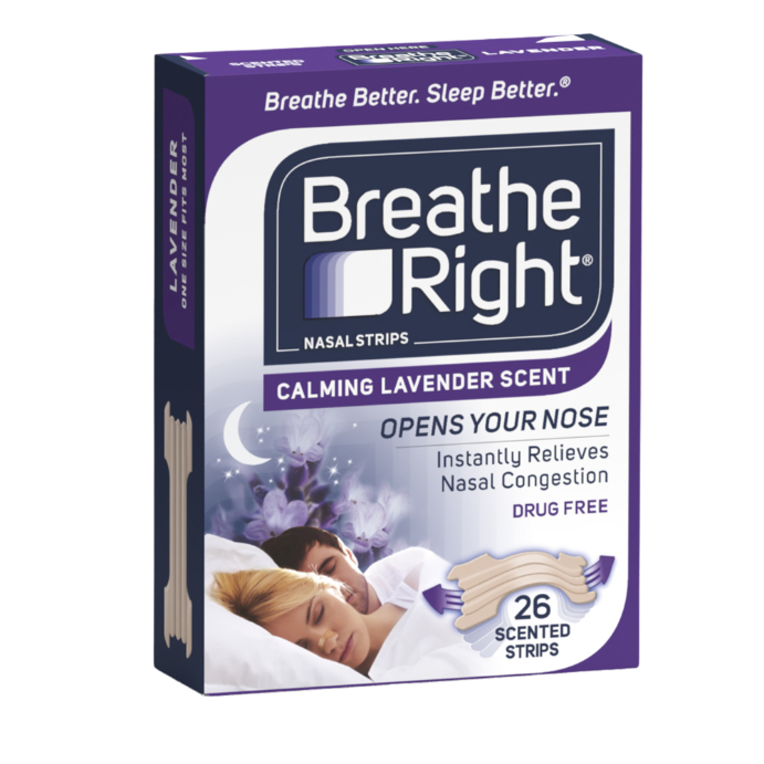 Breathe Right Nasal Strips Calming Lavender 26 Strips