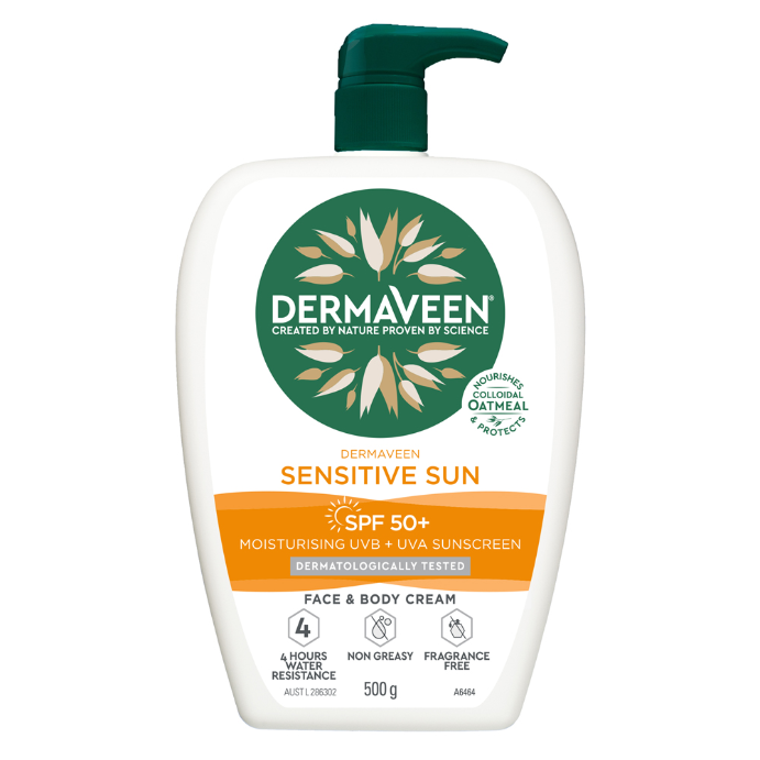 DermaVeen Sensitive Sun SPF 50+ Face & Body Cream 500g
