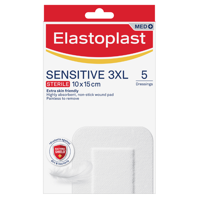 Elastoplast Sensitive 3XL Sterile 10 x 15cm 5 Dressings