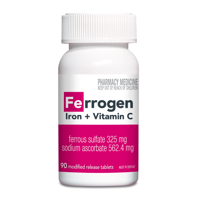 FERROGEN Iron + Vitamin C 90 Tablets