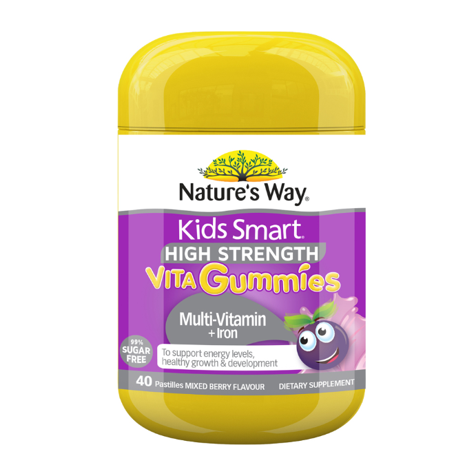 Nature's Way Kids Smart Vita Gummies High Strength Multi-Vitamin + Iron 40 Pastilles