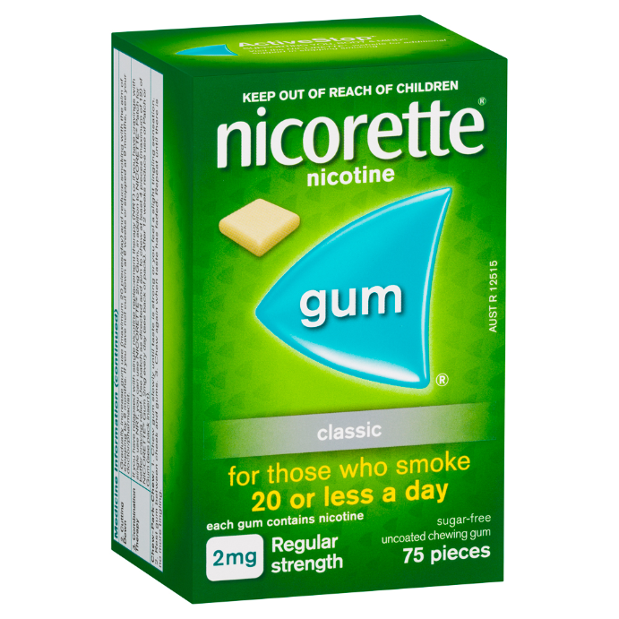 NICORETTE® Nicotine Gum 2mg Regular Strength Classic 75 Pack