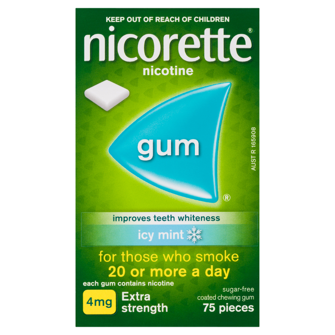 NICORETTE® Nicotine Gum 4mg Extra Strength Icy Mint 75 Pack