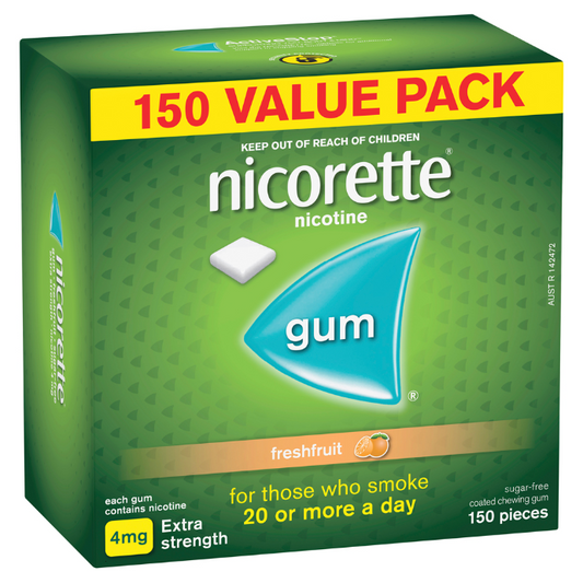 NICORETTE® Nicotine Gum 4mg Regular Strength Fresh Fruit 150 Pack