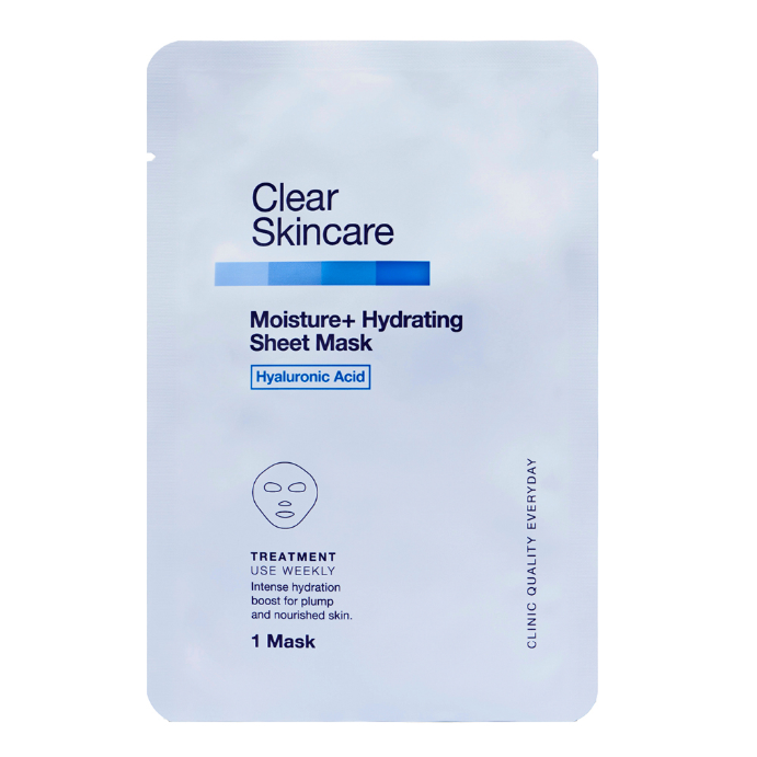 Clear Skincare Moisture+ Hydrating Sheet Mask with Hyaluronic Acid