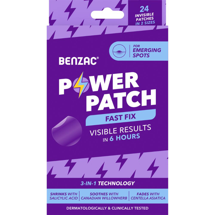 Benzac 3-in-1 Power Patch with Salicylic Acid 24 Patches
