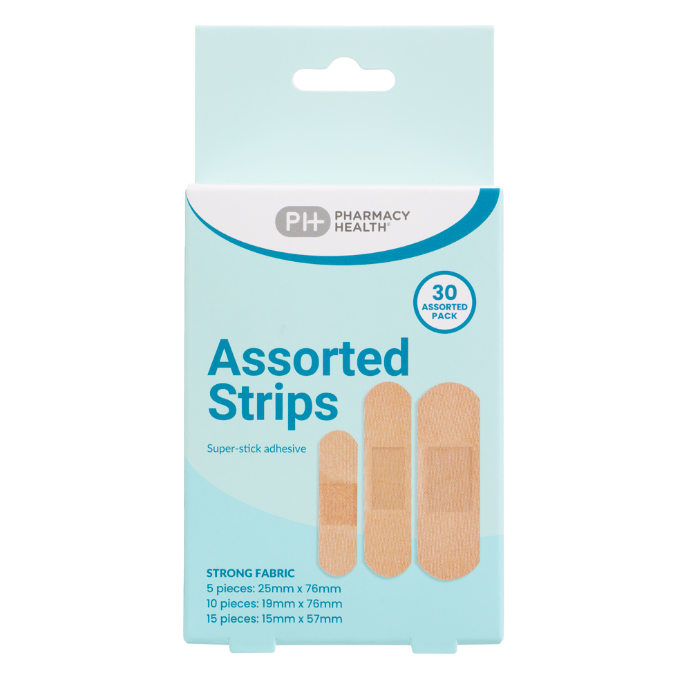 Pharmacy Health Fabric Assorted Strips 30 Piece