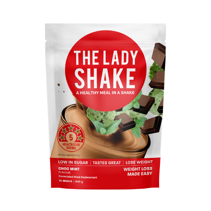THE LADY SHAKE Choc Mint Flavour Formulated Meal Replacement 840g
