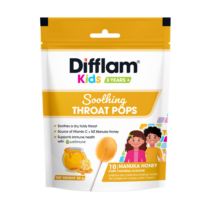 Difflam Soothing Throat Pops Manuka Honey Flavour 10 Pack