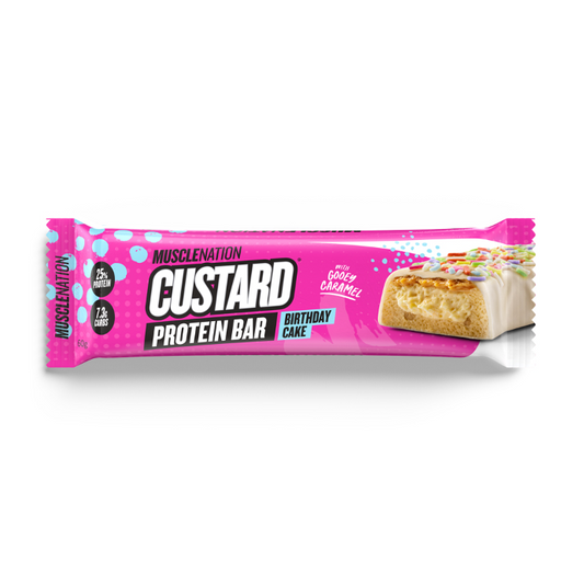 Muscle Nation Custard Protein Bar Birthday Cake 60g