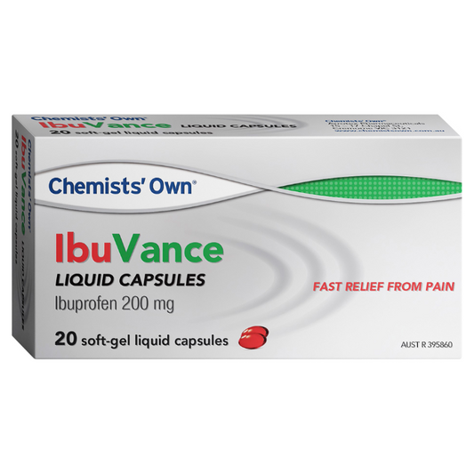 Chemists' Own IbuVance 200mg 20 Liquid Capsules