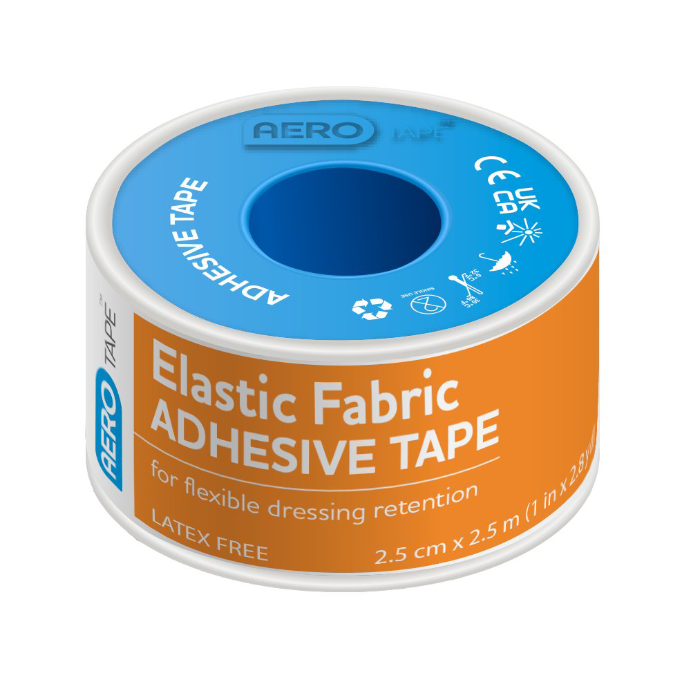 AERO Tape Elastic Fabric Tape 2.5cm x 2.5m 1 Roll
